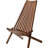 Stylish Folding Wood Chair - Made Of Solid Wood, Comfortable For Relaxing, Easy To Fold Relaxing Ergonomic, Stylish, Store And Transport Anywhere