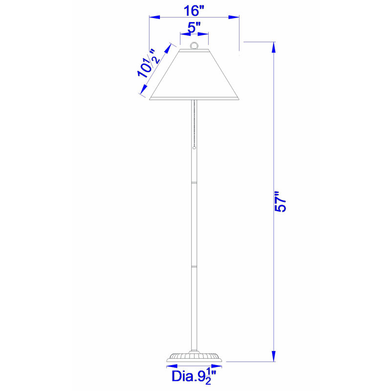 Lampe de plancher 57 po buharkent