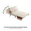 Khania 59.06'' 3-in-1 Foldable ArmChair Reclining Sofa Chair Upholstered Sleeper Accent Chair,5-gear Adjustable Backrest,Solid Wood Legs-1866532867-1828554437
