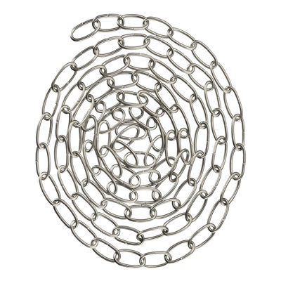 Aspen Creative 21106-11,Steel 10 Feet Heavy Duty Chain For Hanging Up Maximum Weight 50 Pounds-Lighting Fixture/Swag Light/Plant In Nickel.9 Gauge.