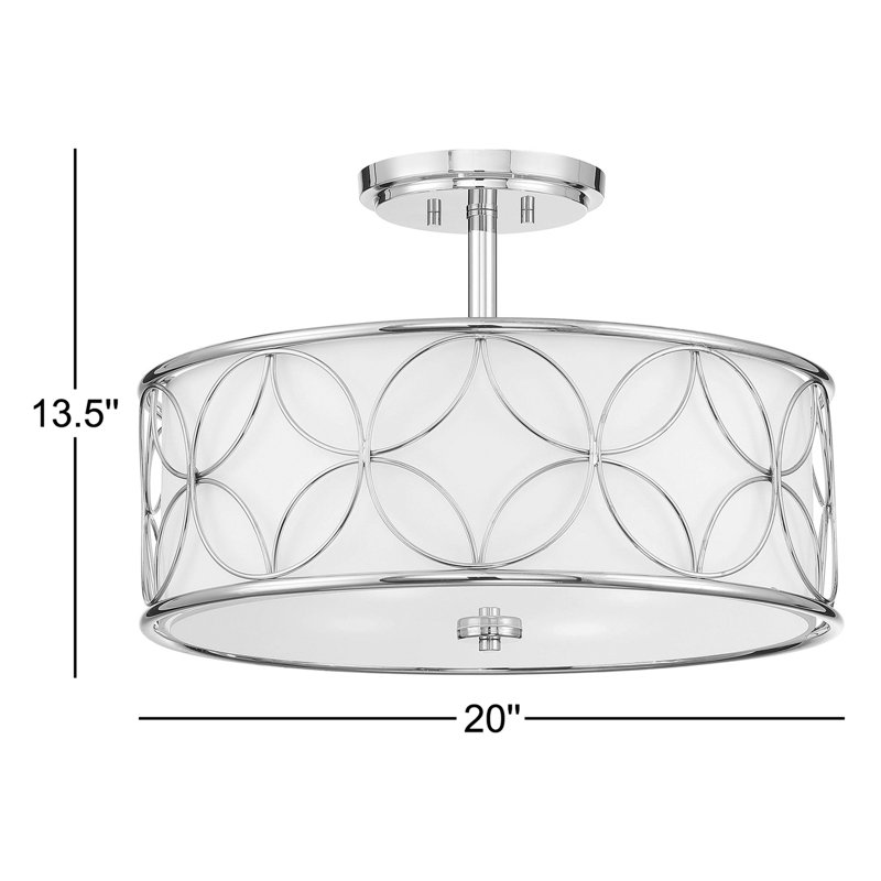 Baileyann 4-Light Ceiling Light in Nickel, Nickel
