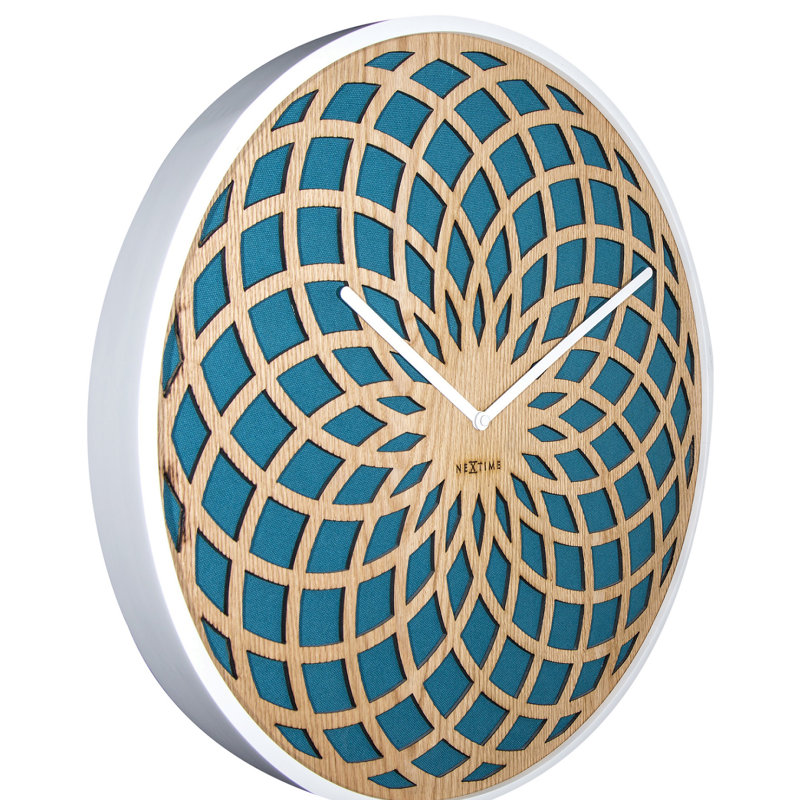 Applegate Solid Wood Wall Clock, Turquoise