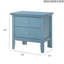 Table de chevet élégante bleu sarcelle avec tiroirs de rangement, armoire de chevet moderne pour la chambre à coucher-753770296