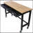 60In Work Bench, Workbench With Drawer Storage, Heavy Duty Work Table With Wheels For Garage Home Office