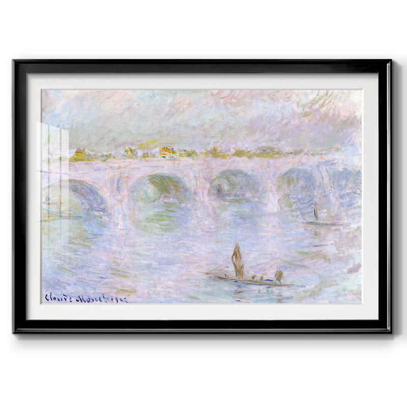 Waterloo Bridge, 1902, reproduction d'art encadrée, Noir, H 30 po x l 44 po x P 1,5 po