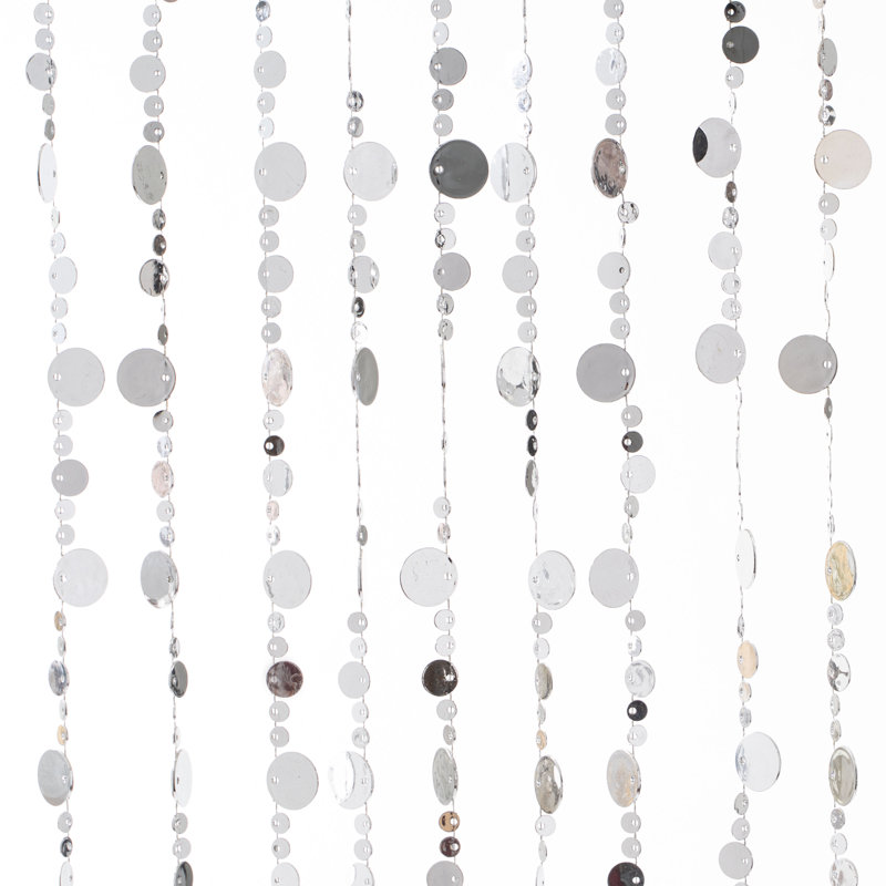 Ike Curtain Single Panel, Silver