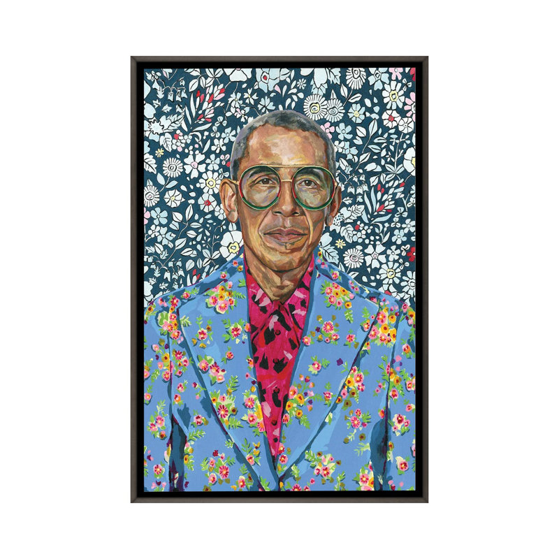 «Barack» par Heather Perry, reproduction d'art sur toile tendue, H 48 po x l 32 po x P 1,5 po