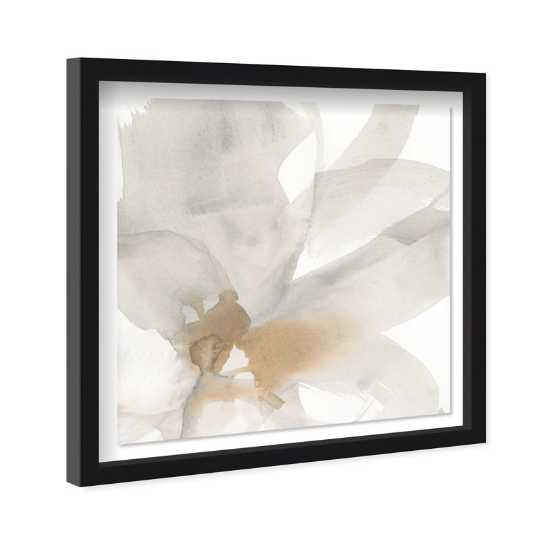 Neutral Flow I Shadowbox Abstract Print by Oliver Gal, Black Frame, 12 x 12, 25.5"H x 25.5"W, Black Frame