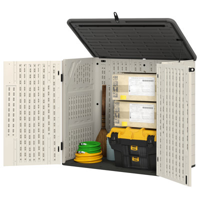 Armoire de rangement 185 gallons avec dessus et portes verrouillables