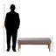 Banc de salle à manger rembourré en bois gris H 17,17 po x l 46,71 po x P 17,52 po Tomball