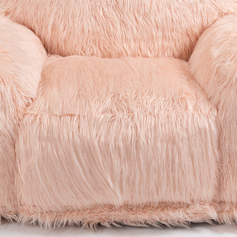 Fauteuil à billes Fauteuil à billes à poils longs Fauteuil à billes pour adulte, Rose