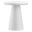 Table d'appoint ronde moderne en bois d'ingénierie et en ciment - blanc