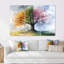 Arbre rose avec quatre saisons - ensemble d'art mural arbre de vie-107213455-107213461