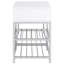 Banc de rangement blanc ultrabrillant à 1 tiroir pour vestibules modernes