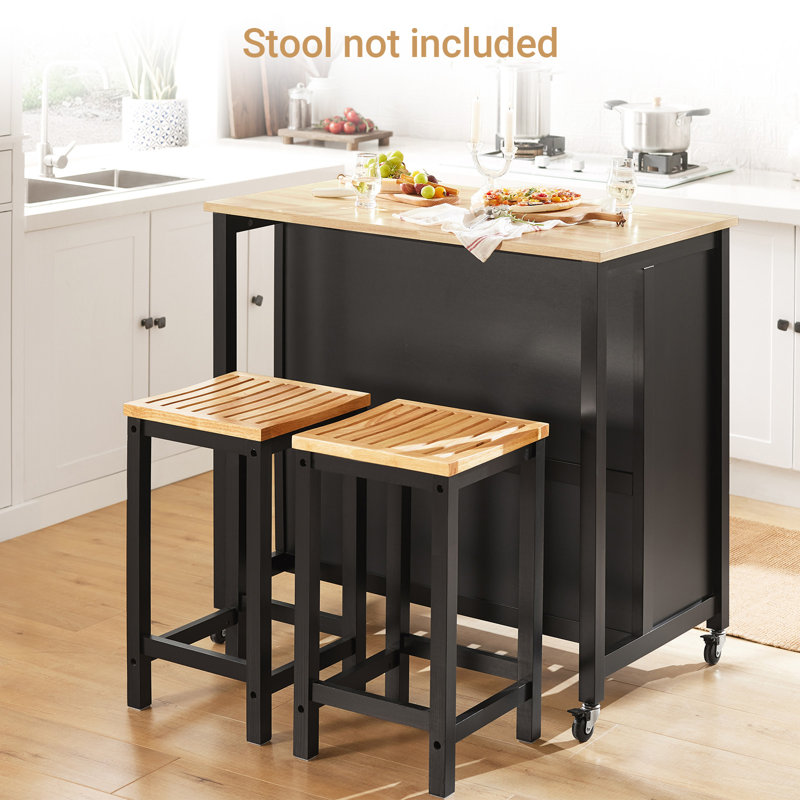 Mitul 98cm W Kitchen Island on Wheels