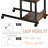 Mobile Rolling Side Table With Multi-Level Storage And Adjustable Height