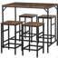 Ensemble de table de salle à manger 5 pièces, table et 4 tabourets, peu encombrant