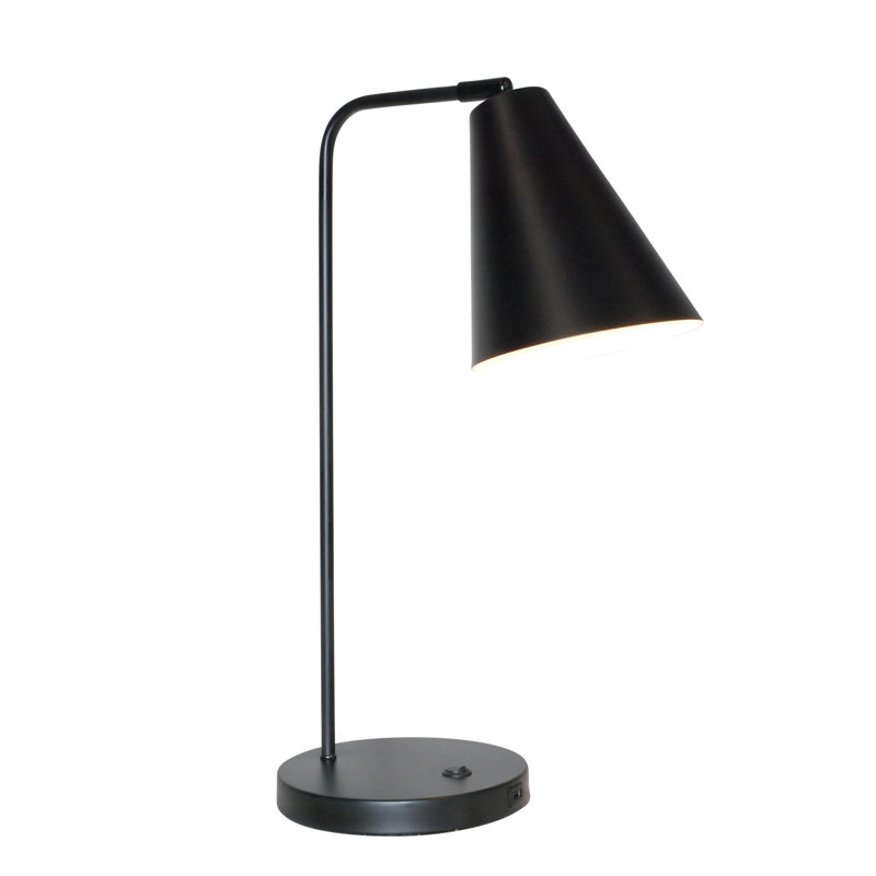 Electra Metal USB Desk Lamp, Black