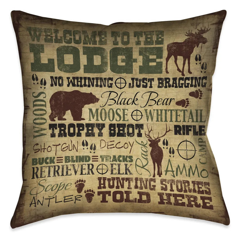 Coussin décoratif Welcome to the Lodge