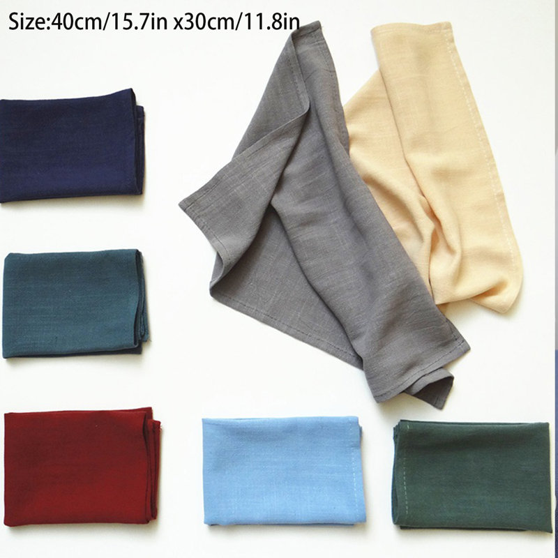 Serviettes de table lavables en coton et lin, Marine