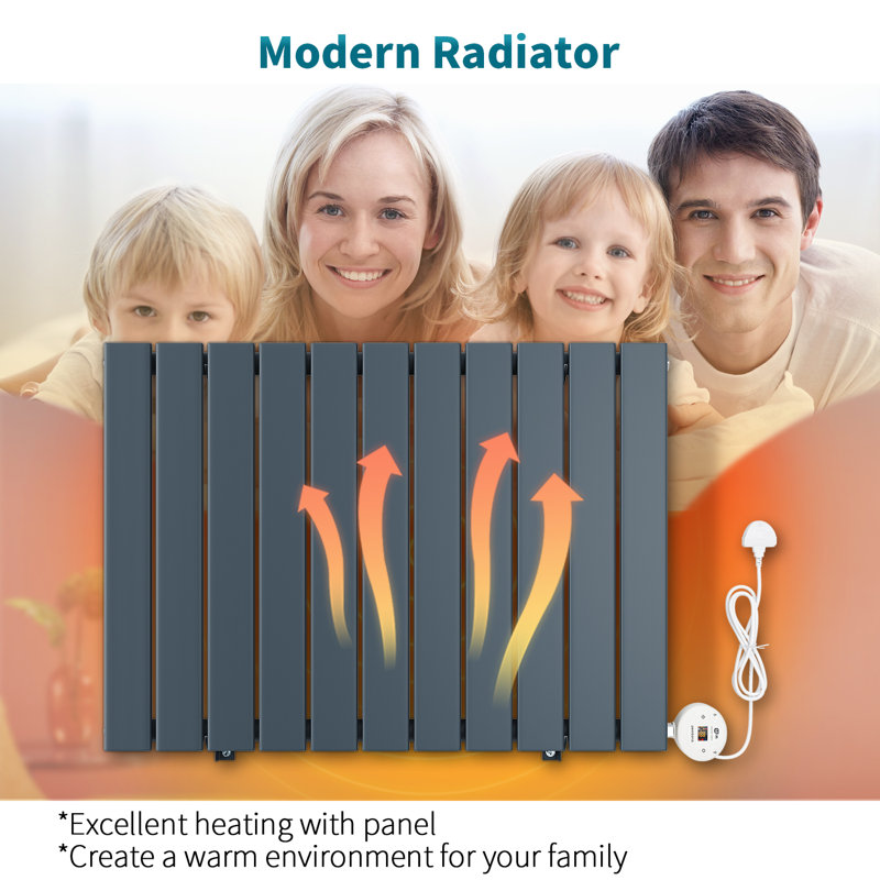 60*5.8cm, Smart WiFi-Enabled Electric Radiator Flat Panel with Intelligent Heating Control, 60cm H x 45.2cm W x 5.8cm D 