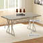 Table de salle à manger extensible de style nordique avec base en tréteaux robuste pour la cuisine et la salle à manger | Idée de cadeau-1288289001