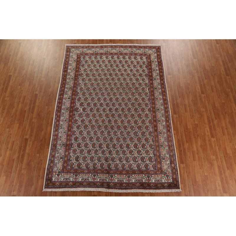Tapis motif cachemire persan à motif cachemire 8 x 11 po