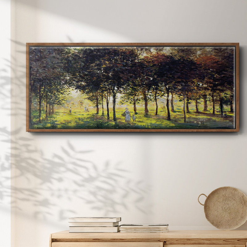 La promenade à Argenteuil, coucher de soleil, 1874 - toile encadrée, H 12 po x l 30 po