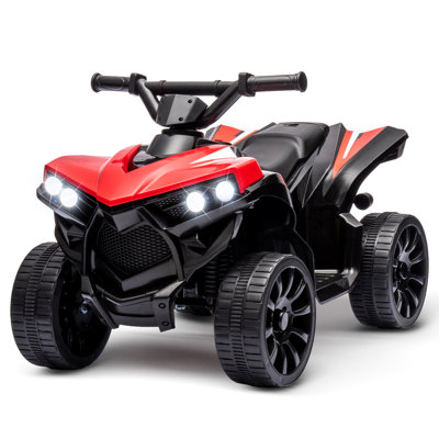 Jouet quad pour enfants 6V, véhicule électrique à 4 roues avec vitesse de 1,8 MPH, musique, phare à DEL, pédale de pied, cadeau pour tout-petits