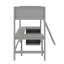 Lit mezzanine simple avec tablettes et bureau