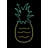 Neon Pineapple - Vibrant Food Framed Canvas for Home Decor