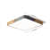 40cm LED Dimmable Flush Mount, Modern Square Ceiling Light with Wood Accent