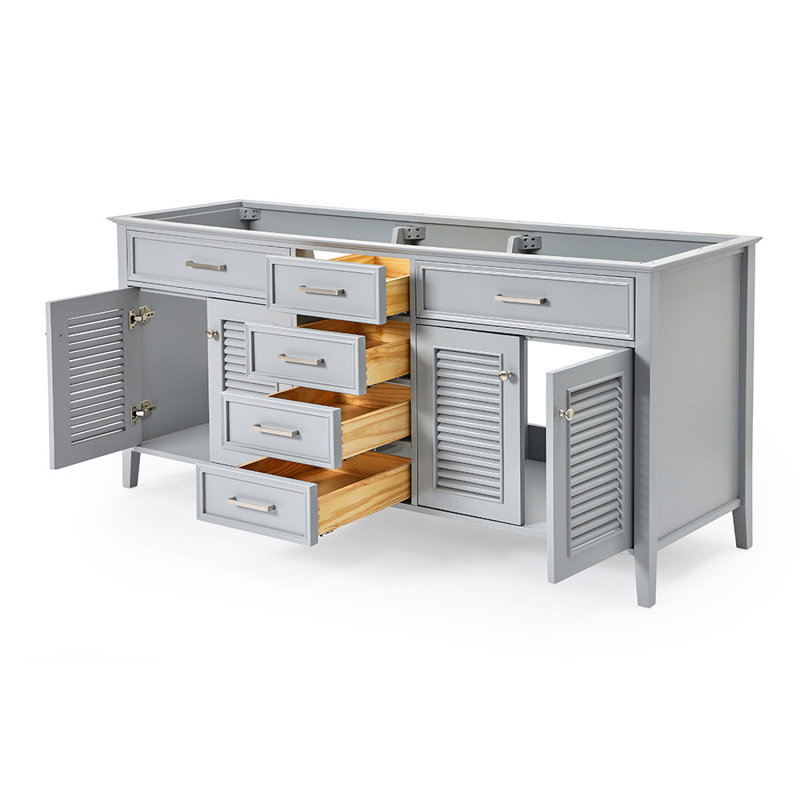 Base de meuble-lavabo double Ferree, Gris