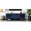 Meuble audio-vidéo 60 po: portes, console: rangement multifonctionnel, procédé rouille amélioré