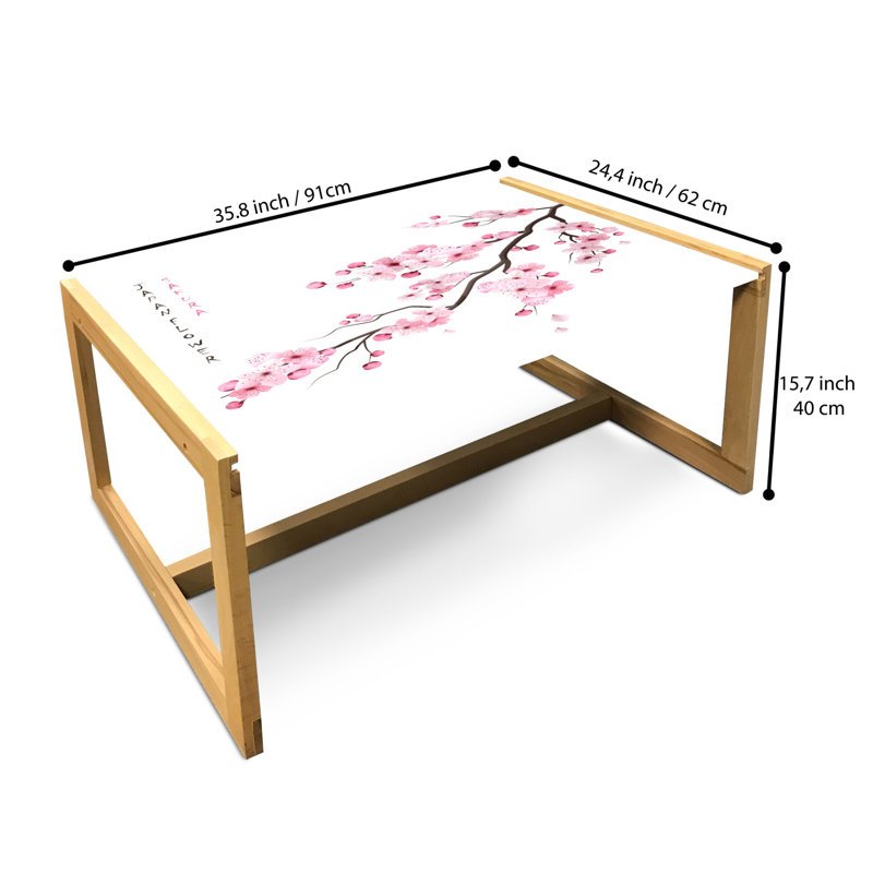 Ingfried Trestle Coffee Table, 40cm H x 91cm W x 62cm D