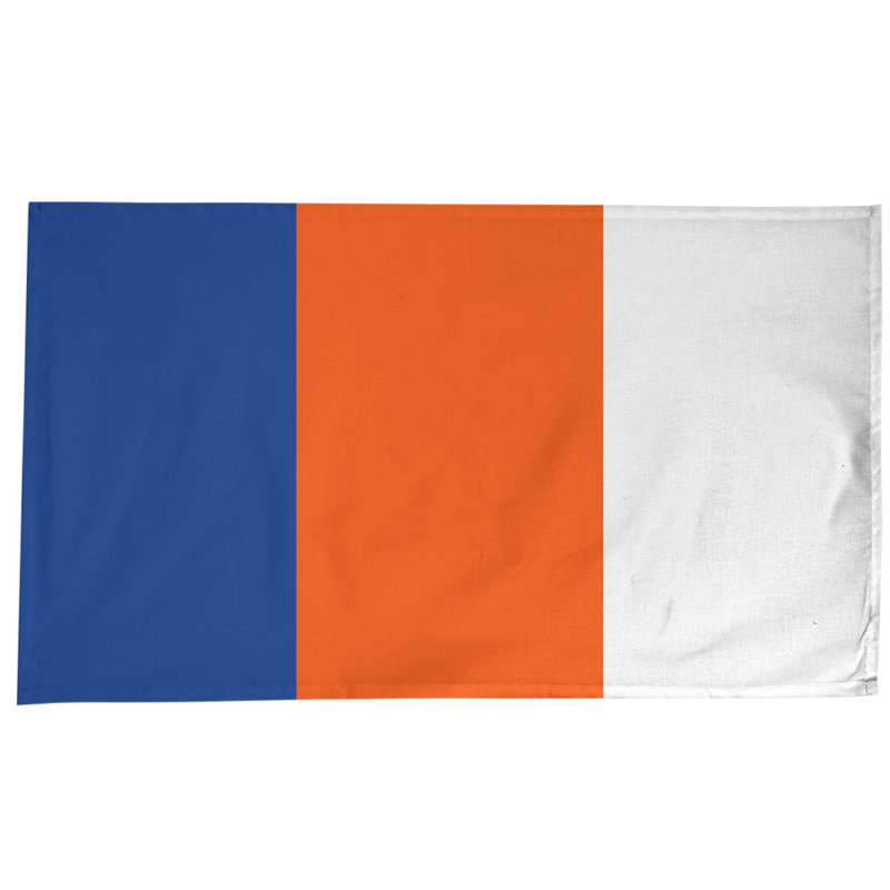New York NYC Table Runner, Royal Blue/Orange/White, Cotton Blend, 102" x 58"