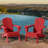 Ergonomically designed resin folding Adirondack chair-328065393