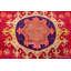 Tapis Khotan en soie mauve rétro Funky