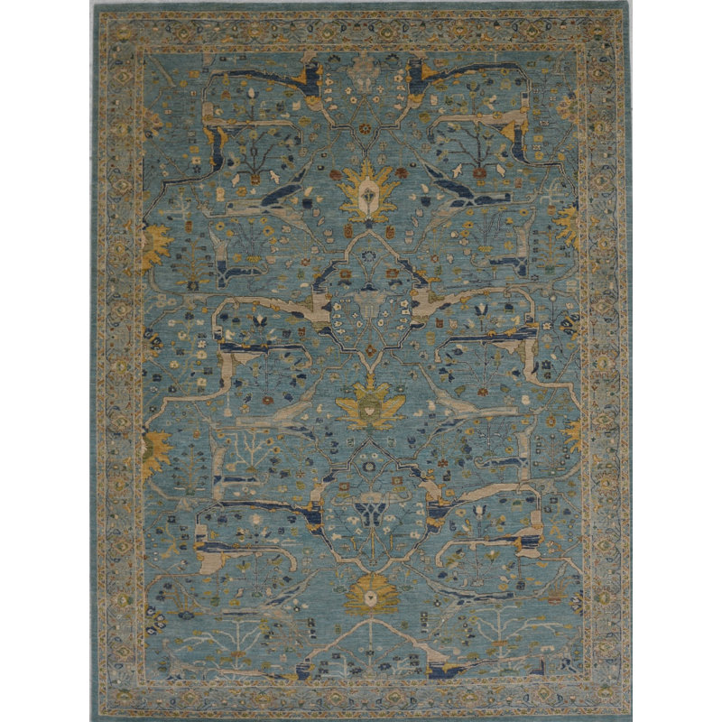 Transitional One-of-a-Kind Rectangle 9' X 12' Wool Area Rug