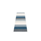 Molly Striped Area Rug in Ocean Blue/Gray/White