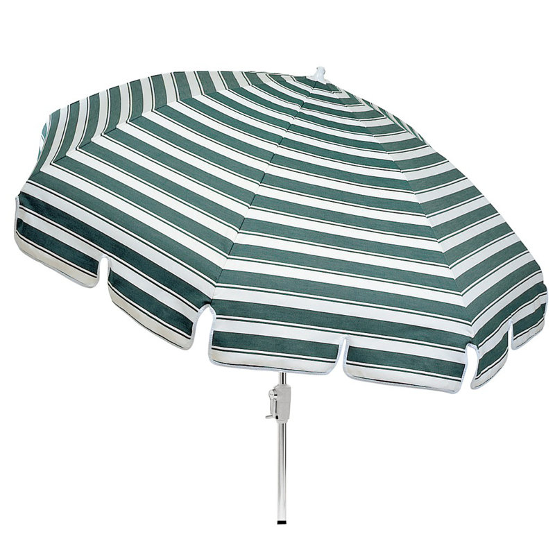 Parasol de plage 96 ", H 144 po x l 102 po x P 102 po, Automatique, Lin naturel