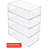 Sorbus 4 Pack Medium Stackable Clear Storage and Organizer Bins with Handles