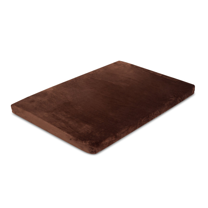 Lit pour chien en mousse viscoélastique ultra-douce BIRDROCK Home, Grand (l 40 po x P 26 po x H 2 po), Brun