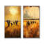 «Elephants Crossing The Savannah I», collection d'art mural animaux 2 pièces-874586573-874586574