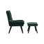 Bayaud Velvet Lounge Chair With Footstool-474090850