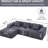 Dark Grey Modular Sectional With Versatile Chaise And Deep Seating Option 3 Upholstered Seats Relaxing