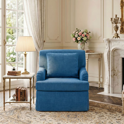 Fauteuil de détente avec accoudoirs double face et support lombaire - Fauteuil de lecture confortable pour chambre à coucher, salon, bureau