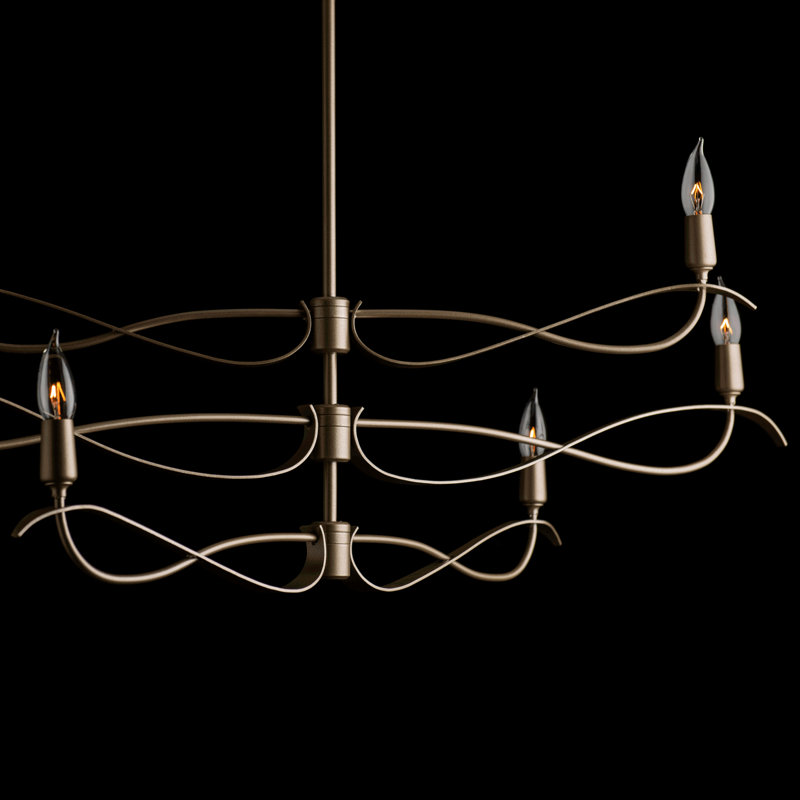 Willow 6 - Light Candle Style Classic Chandelier, Soft Gold, Small