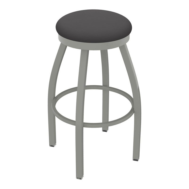 Tabouret pivotant80280 Misha, Vinyle - tempête Canter, Noir froissé, Tabouret de bar (assise de 30 po de hauteur)