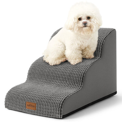 Escaliers pour chien, marche pour animal avec housse étanche, rampe pour chat en mousse haute densité pour chaise ou canapé